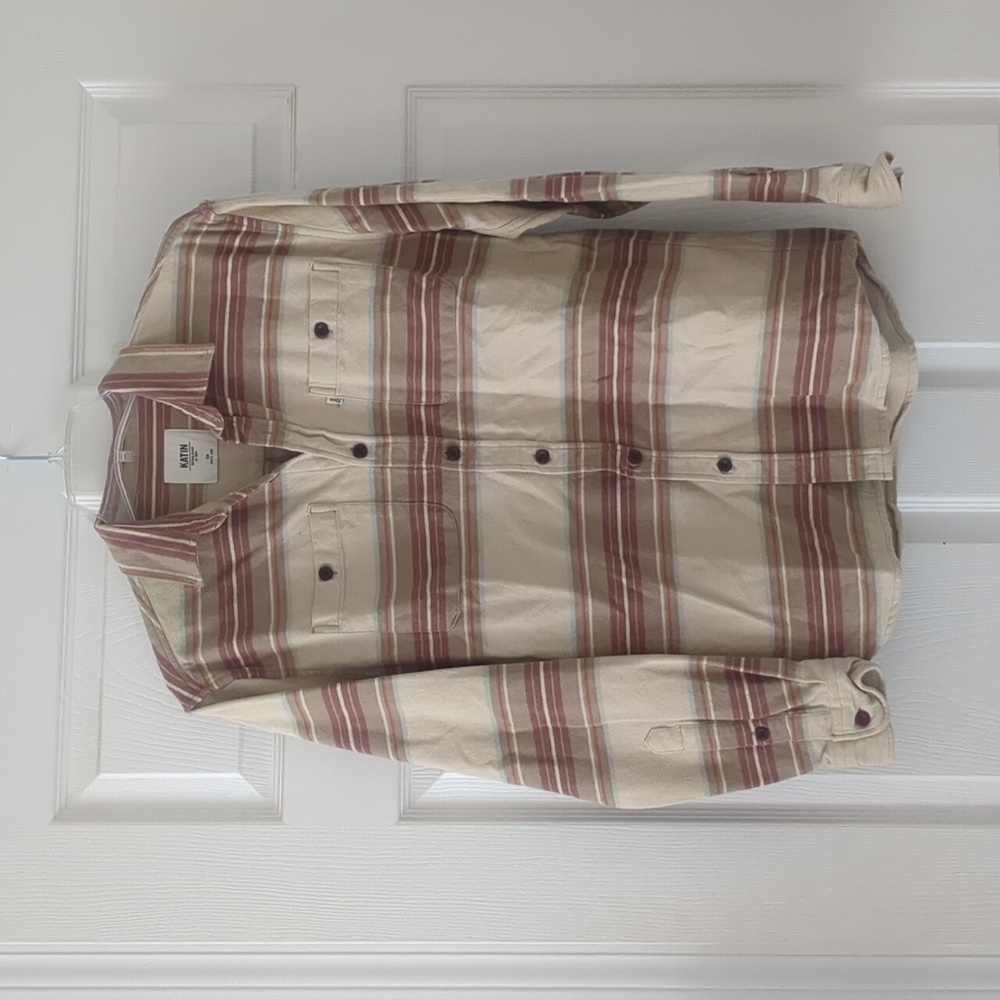 Men's Katin Striped Flannel Shirt | Size Small